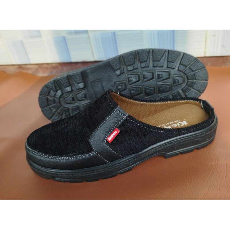 sandal rajut slip on mules/ sol terbaru trendy