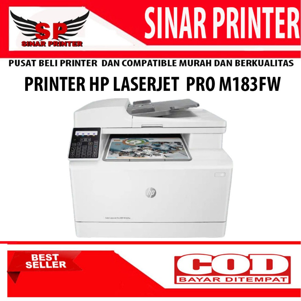 PRINTER HP LASERJET PRO MFP M183fw M 183 FW siap pakai