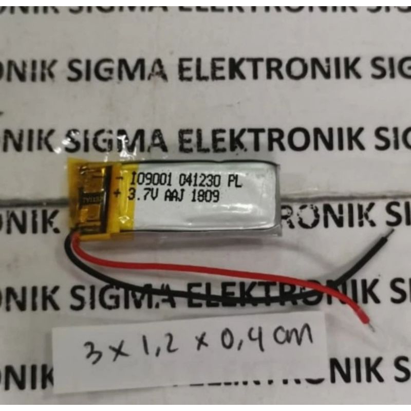 BATERAI LITHIUM POLYMER 3,7 VOLT 90 MAH