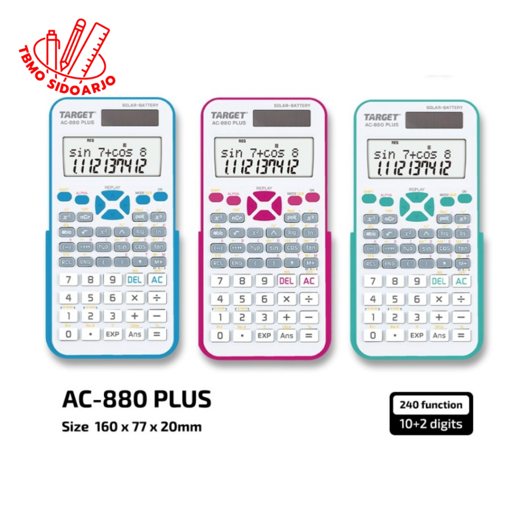 

TBMO TARGET AC-880 PLUS - Scientific Calculator - 240 Fungsi