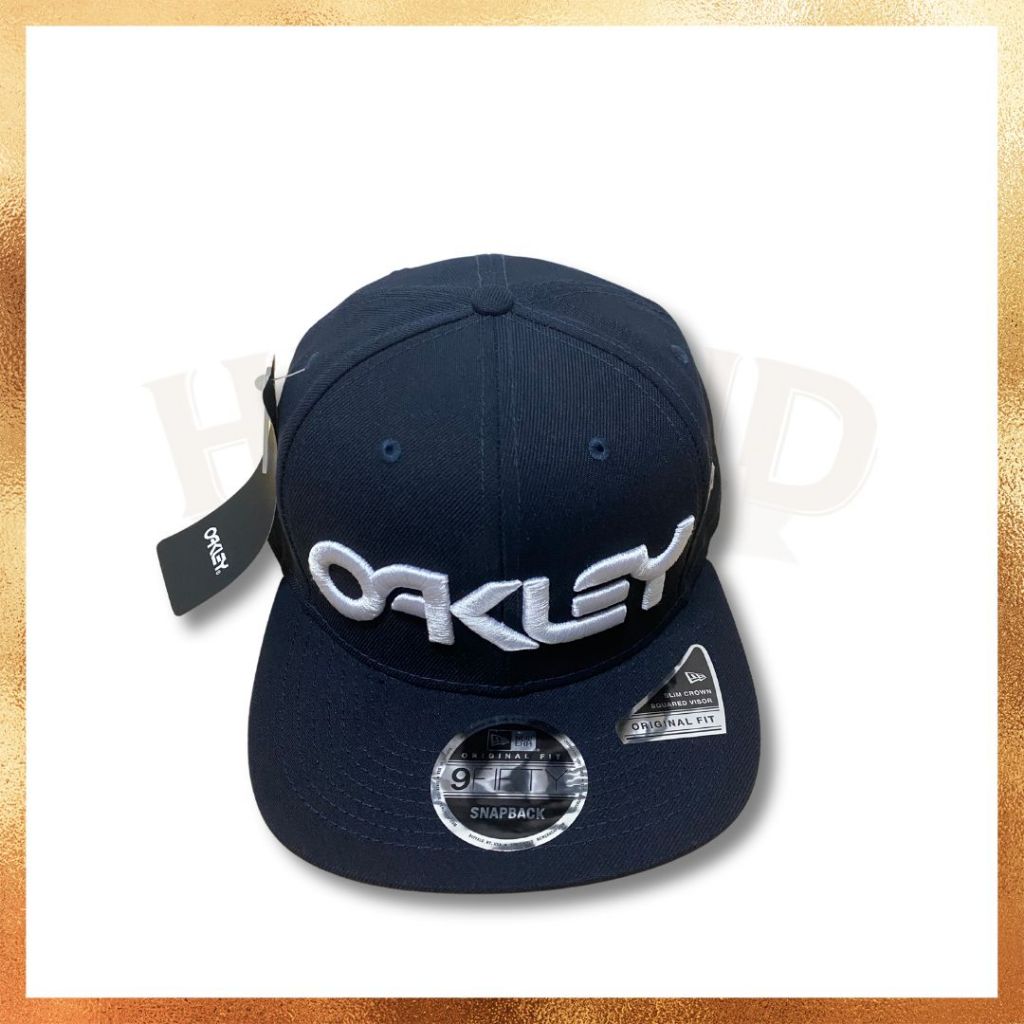 READY STOCK Topi New Era x Oakley Collab Navy 9FIFTY Snapback Hat 100% Original