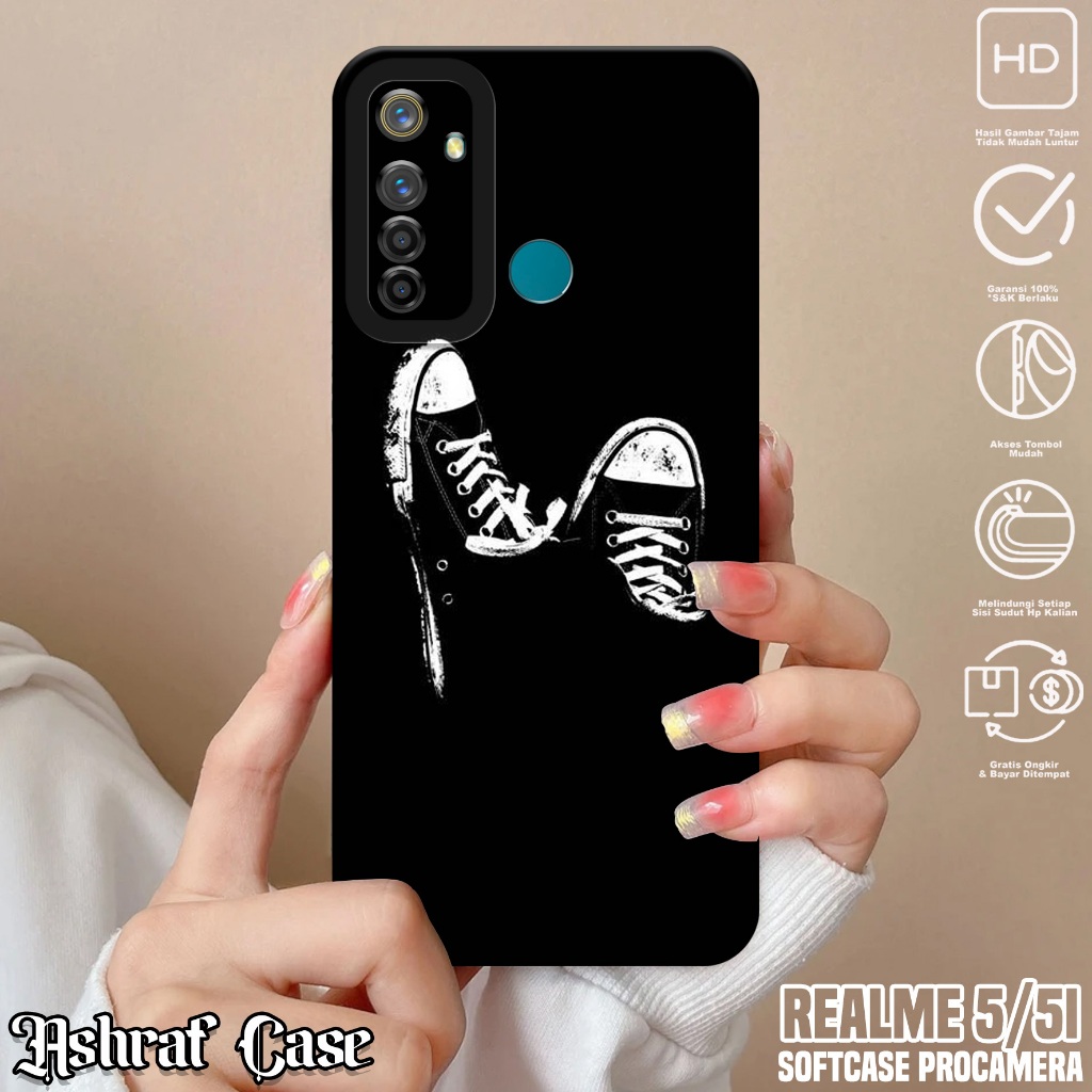 Case Realme 5 / Realme 5i - Casing Realme 5i / Realme 5 Motif BLCK - Softcase Hp Realme 5i - Kondom 
