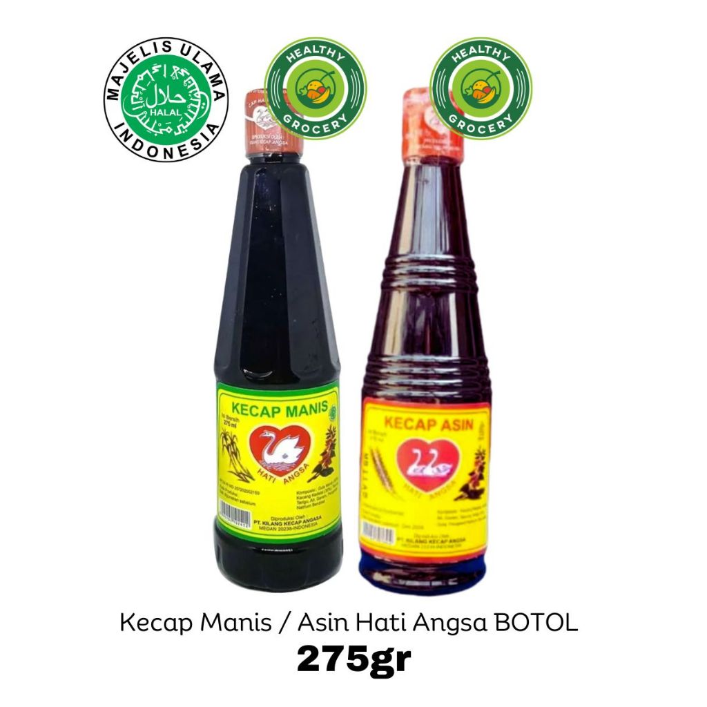 

Kecap Asin / Kecap Manis Hati Angsa 275ml Botol