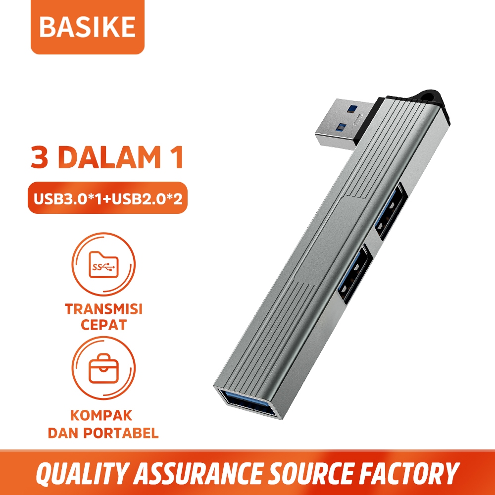 BASIKE USB HUB Card Reader 3 in1 USB 3.0 5Gbps Stasiun Docking Aman Cepat for Laptop Mouse Keyboard