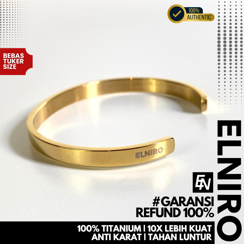 ELNIRO - Gelang CARTIER Titanium Pria Wanita Premium Bracelet for Men Women