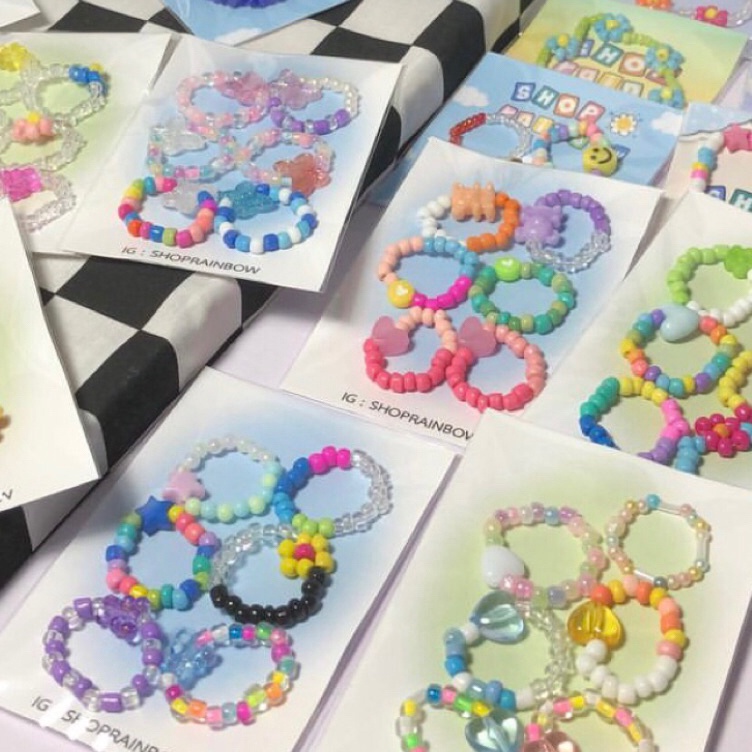 CINCIN MANIK KOREA SET ISI 6 CINCIN MANIK PAKET MURAH LUCU