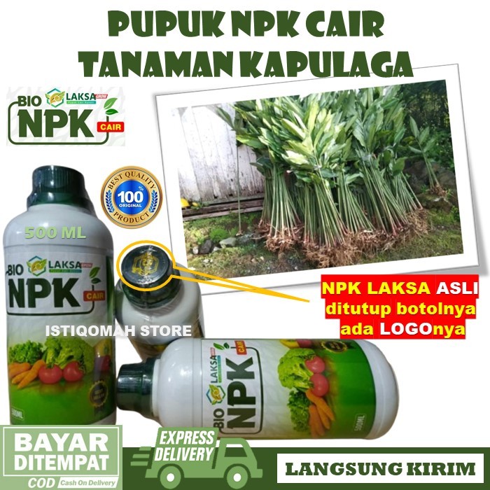 Pupuk NPK Cair untuk Tanaman Kapulaga Paling Bagus NPK LAKSA GROW 500ML Pupuk Pelebat Buah Kapulaga 