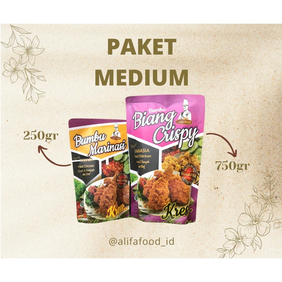 

Paket Ungu Bumbu Biang Crispy 720gr dan Bumbu Marinasi 250gr