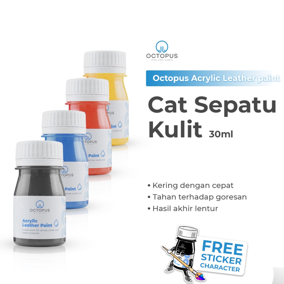 Octopus Cat Sepatu Kulit Sol Sepatu dan tas 3 ML