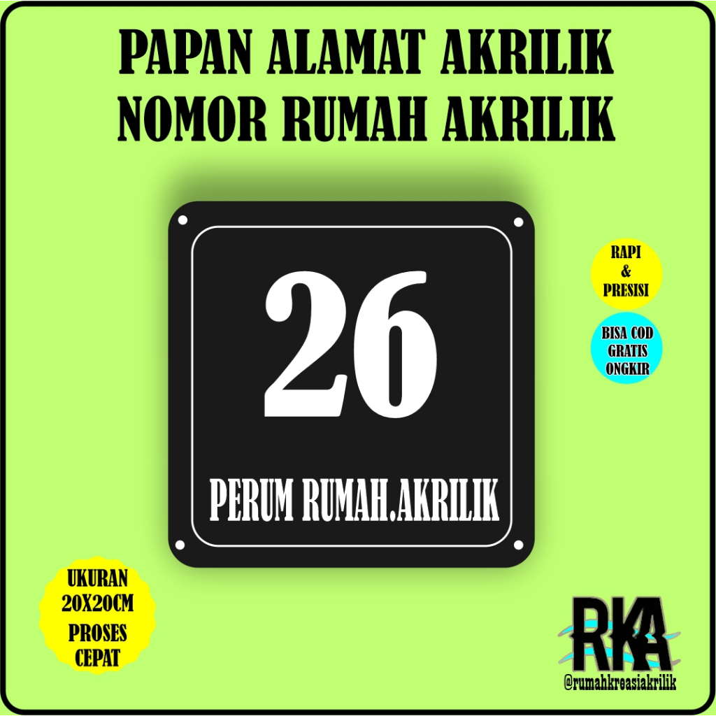 

NOMOR RUMAH AKRILIK AESTHETIC SIGNBOARD ALAMAT RUMAH PENANDA ALAMAT RUMAH ACRYLIC