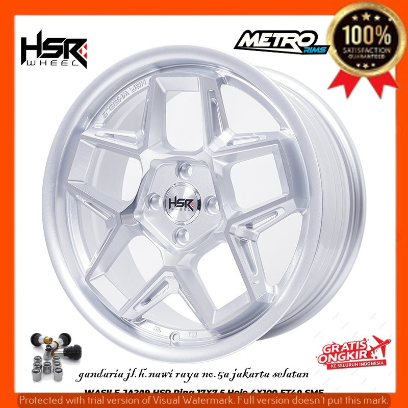 VELG PELEK RACING R17 RING 17 UNTUK MOBIL BRIO JAZZ AGYA AYLA SIGRA DLL-JAKARTA SELATAN