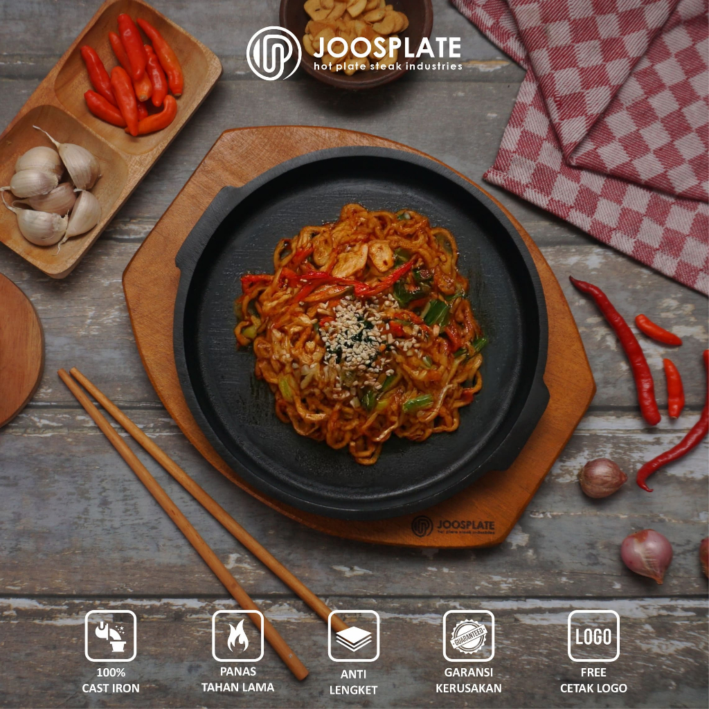Hot plate steak bulat atau hotplate steak bulat 20cm
