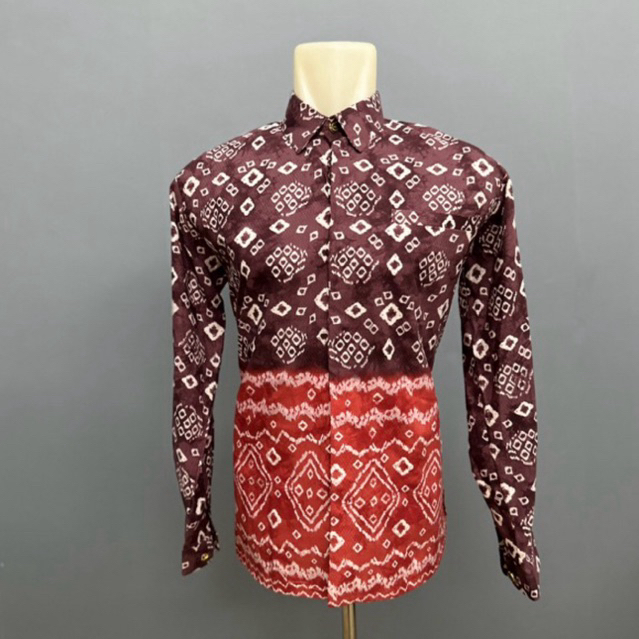 KEMEJA JUMPUTAN DOLBY TITIK 7 KHAS PALEMBANG/ ATASAN KERJA PRIA / KEMEJA BATIK JUMPUTAN TANGAN PANJA
