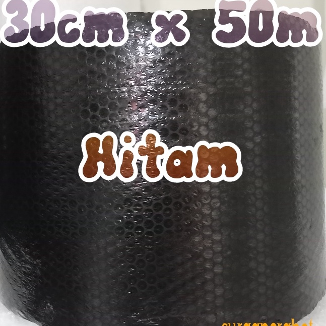 

Potongan Bubble wrap Hitam 3cm x 5m Bable Tebal plastik buble wa roll