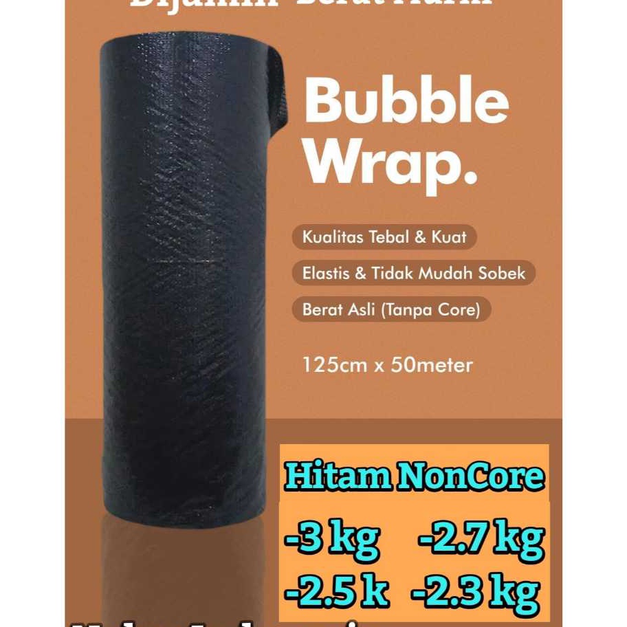 

KF7 BUBBLE WRAP HItam DIJAMIN MURNI BERAT MURNI 5meter x 125cm Asli 5meter Alot Tebal Kuat