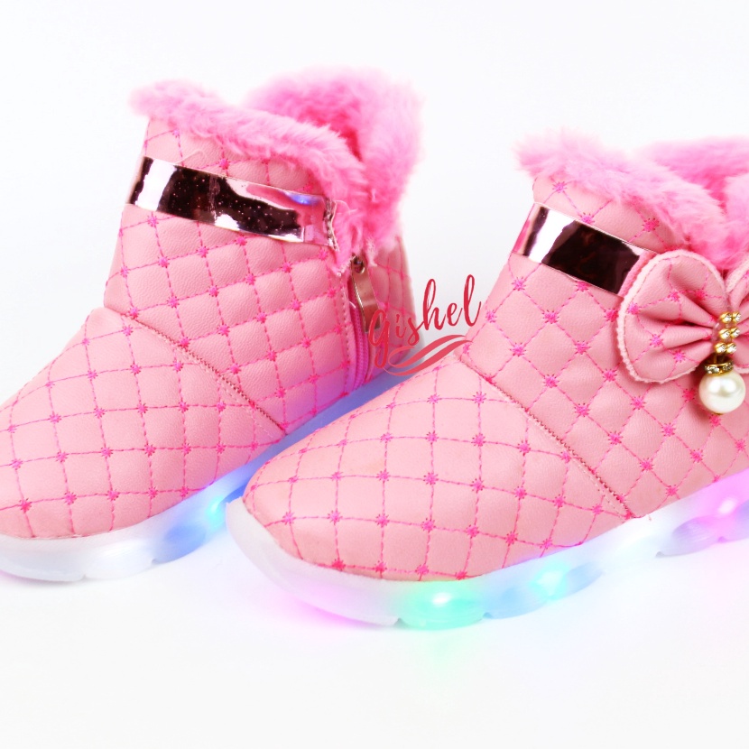 KF7 sepatu anaksepatu Boot LED anak perempuan  sepatu anak perempuan  sepatu boot