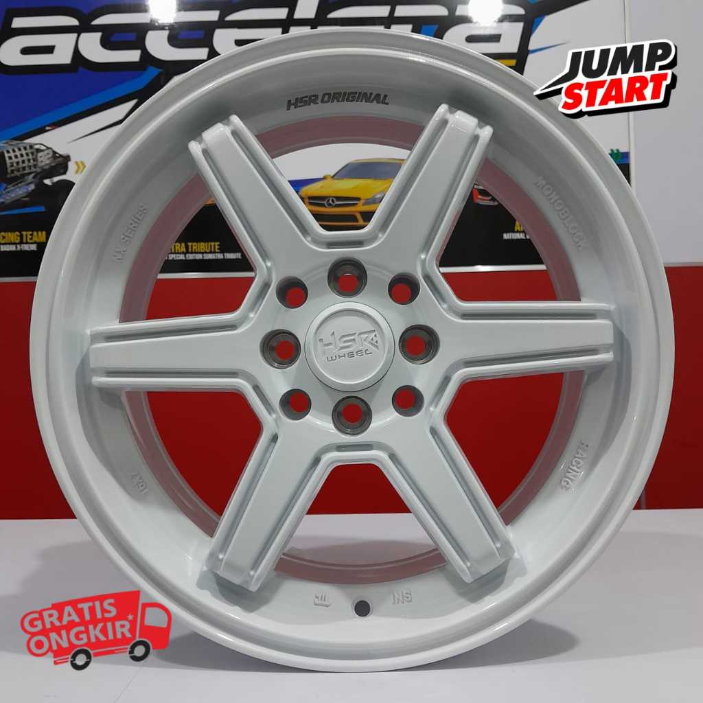Velg r16 hsr minas pcd baut 4x100-114,3 untuk ignis swift ford corolla brio jazz lebar 7 offset 42