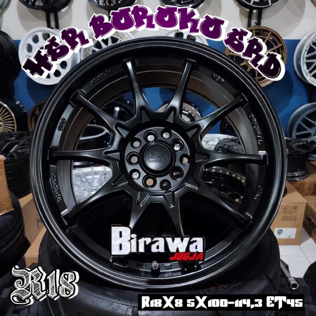 Velg Racing Mobil Altis Avanza Xenia Sienta Innova Xpander Rush Ring 18 Tipe Velg HSR BOROKO SRD R18