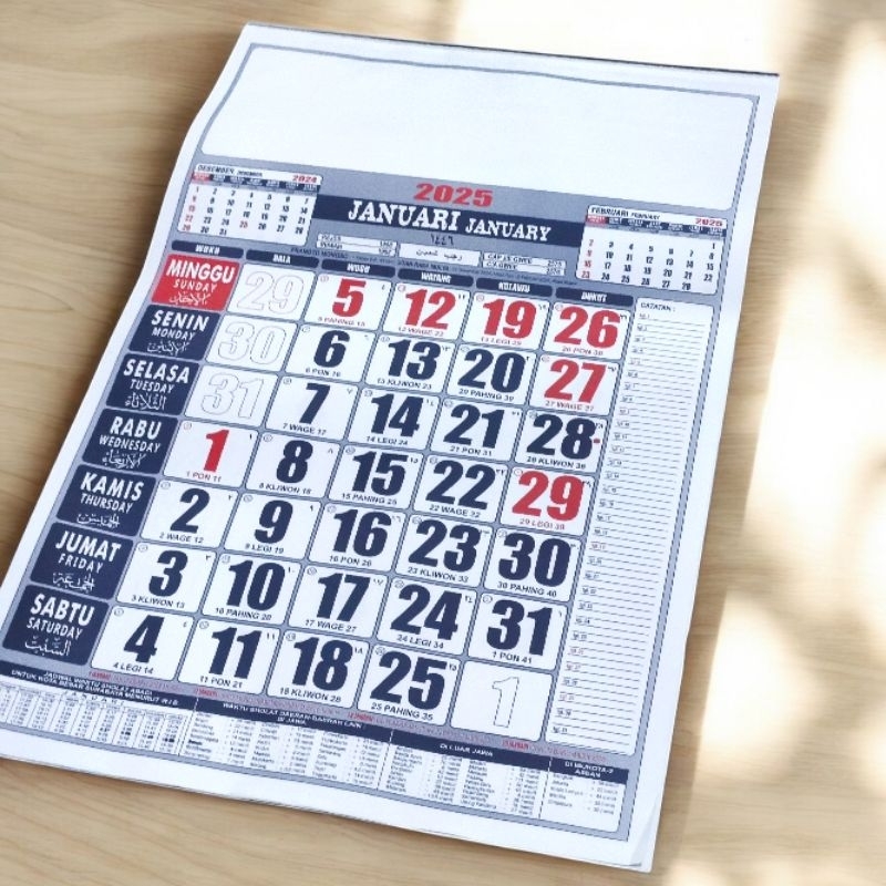 

Kalender dinding polos 2025 masehi