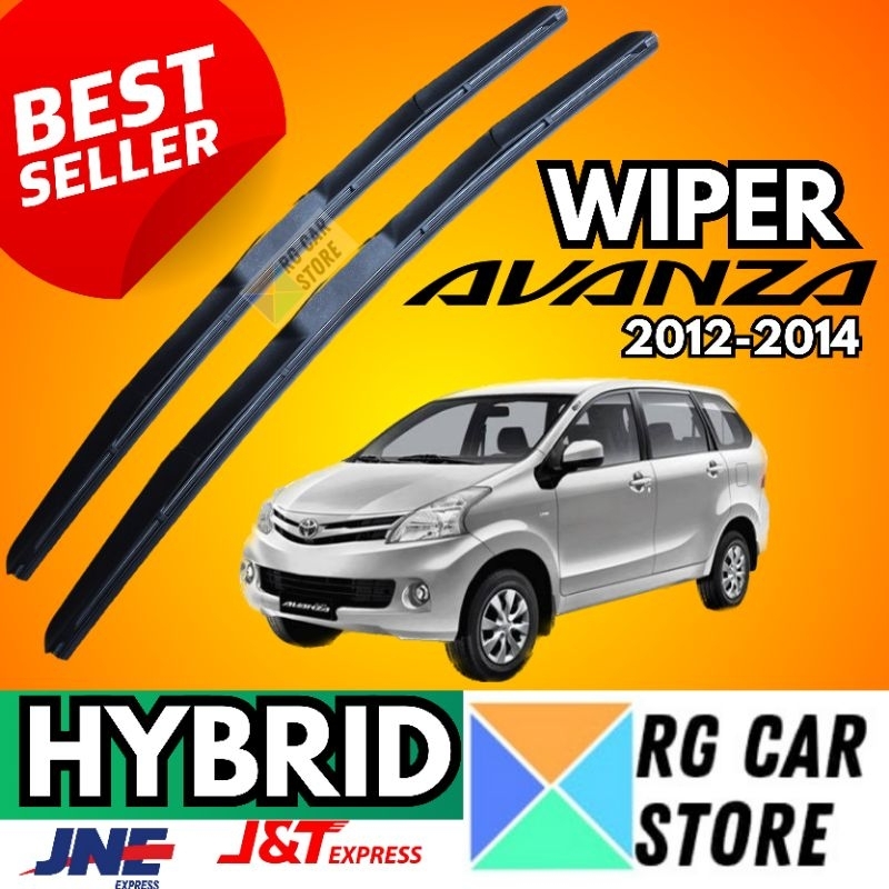 Wiper Kaca Mobil Toyota Avanza 2012-2014 Model Hybrid Merek Carall Original
