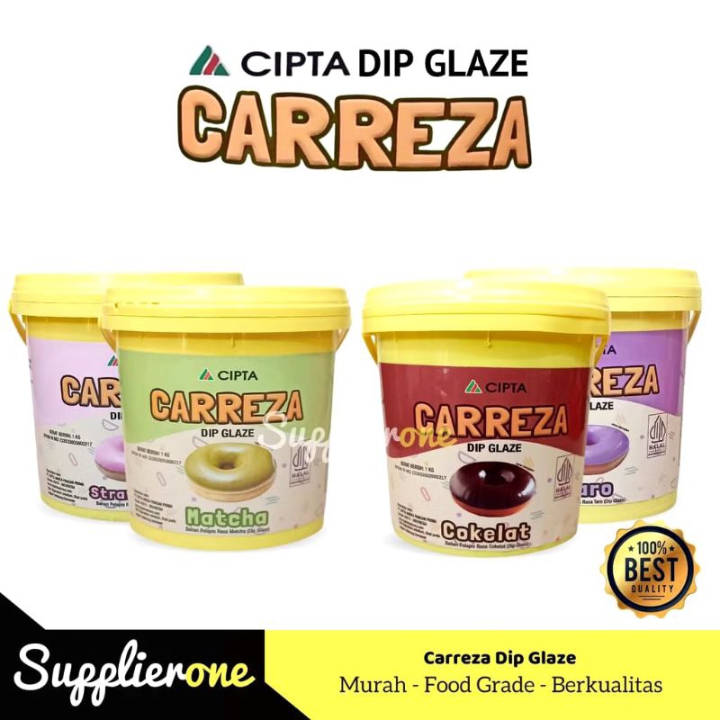 

carreza dip glaze kemasan 1kg selai/promo/all varian rasa