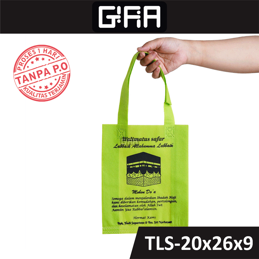 

Goodie Bag Sablon Custom / Tas Spunbond Sablon TLS 20x26x9 cm