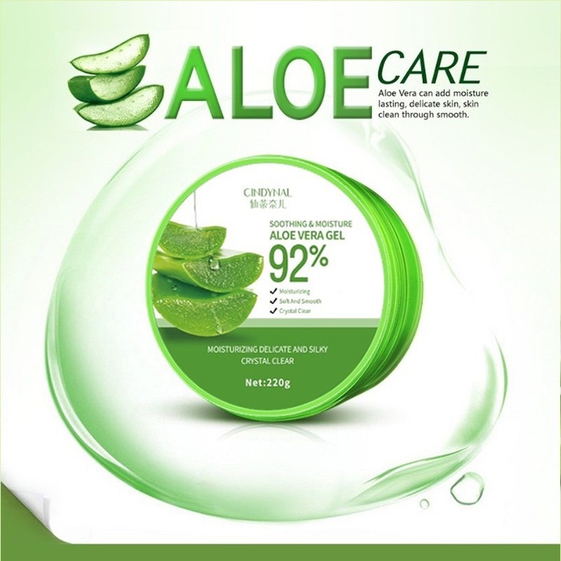 BPOM Cindynal Moisturizer Aloevera Gel Ekstrak Lidah Buaya 92% Gel Murni Original Natural Masker Lid