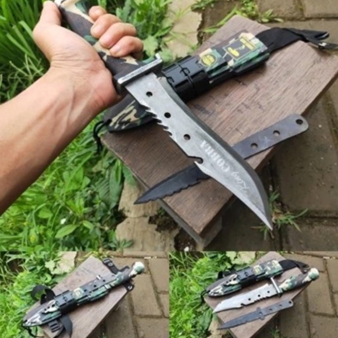 Grosir Meriah pisau cobra militer knife pisau outdor lapangan pisau sangkur army