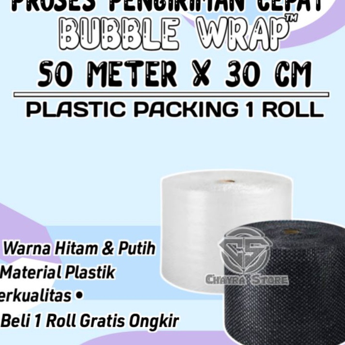 

KF7 Bubble wrap roll 5m x 3cm plastik packing buble wa TEBAL