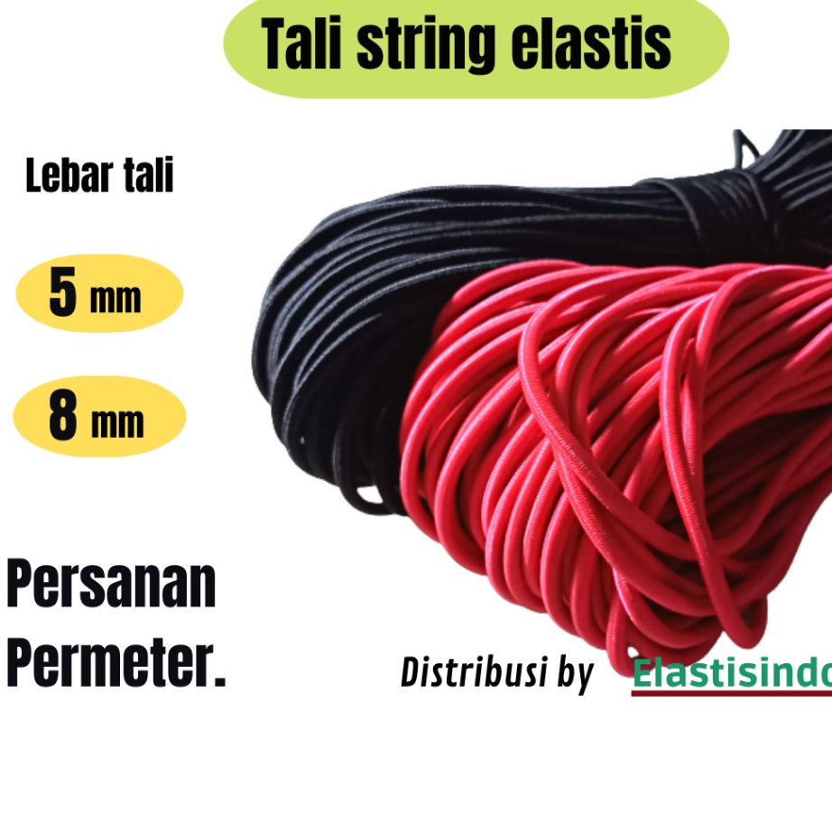 

AYO BELI Tali string tali elastis tali karet 5mm dan 8mm permeter