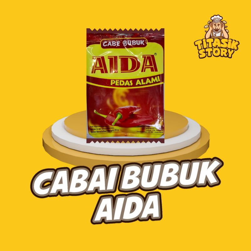 

AIDA BUBUK CABE - Cabe Bubuk - Cabe Giling - Bumbu Tabur Pedas Cap Aida - BPOM 255628001403