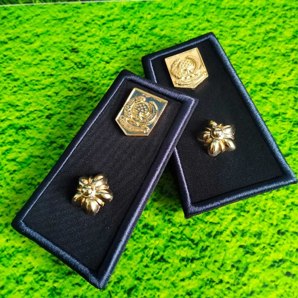 PANGKAT PDH LURAH KAIN BIRU MELATI 1 GOLD LUXURY