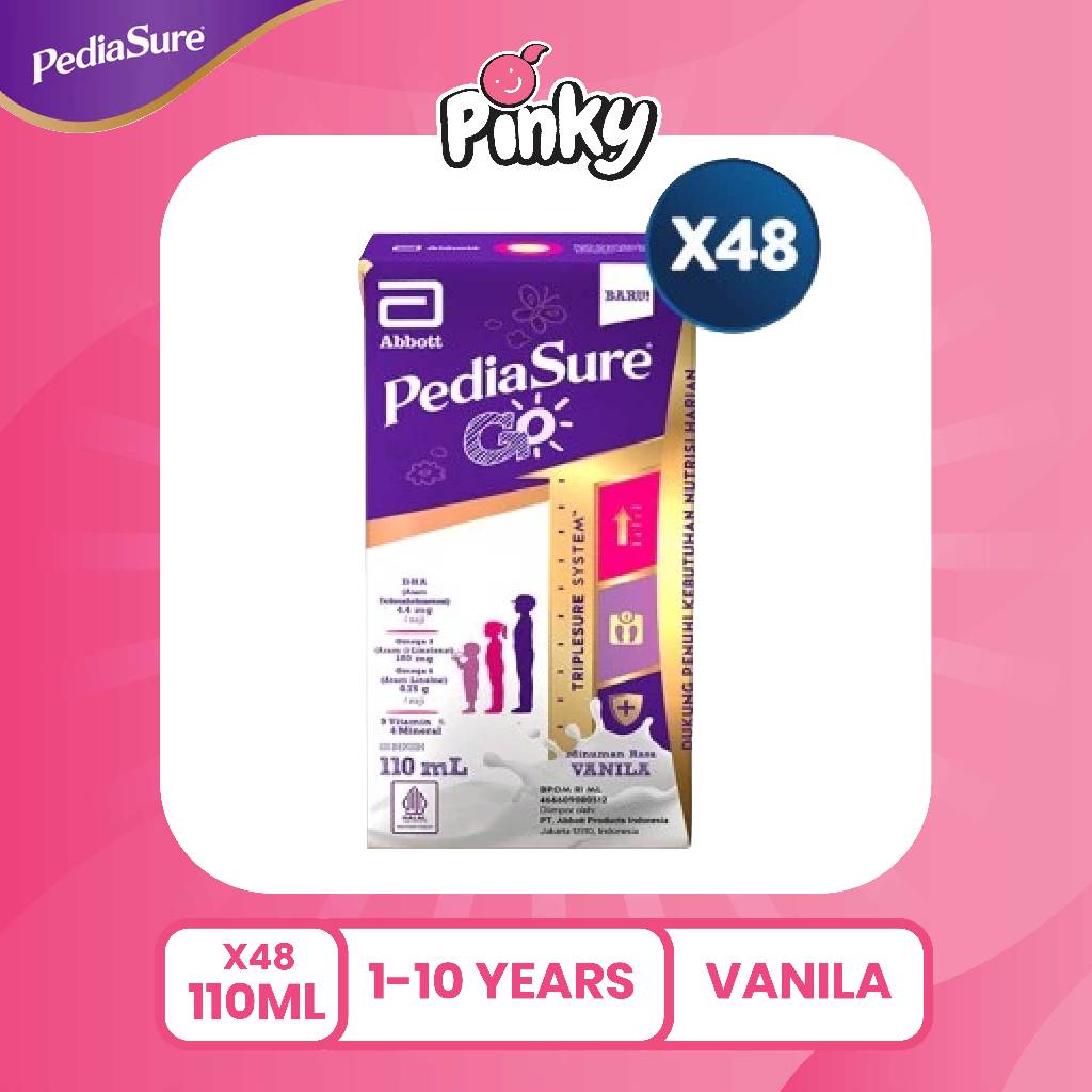 

Pediasure Go Vanila Formula UHT 48x110ml Pinky Kids Store