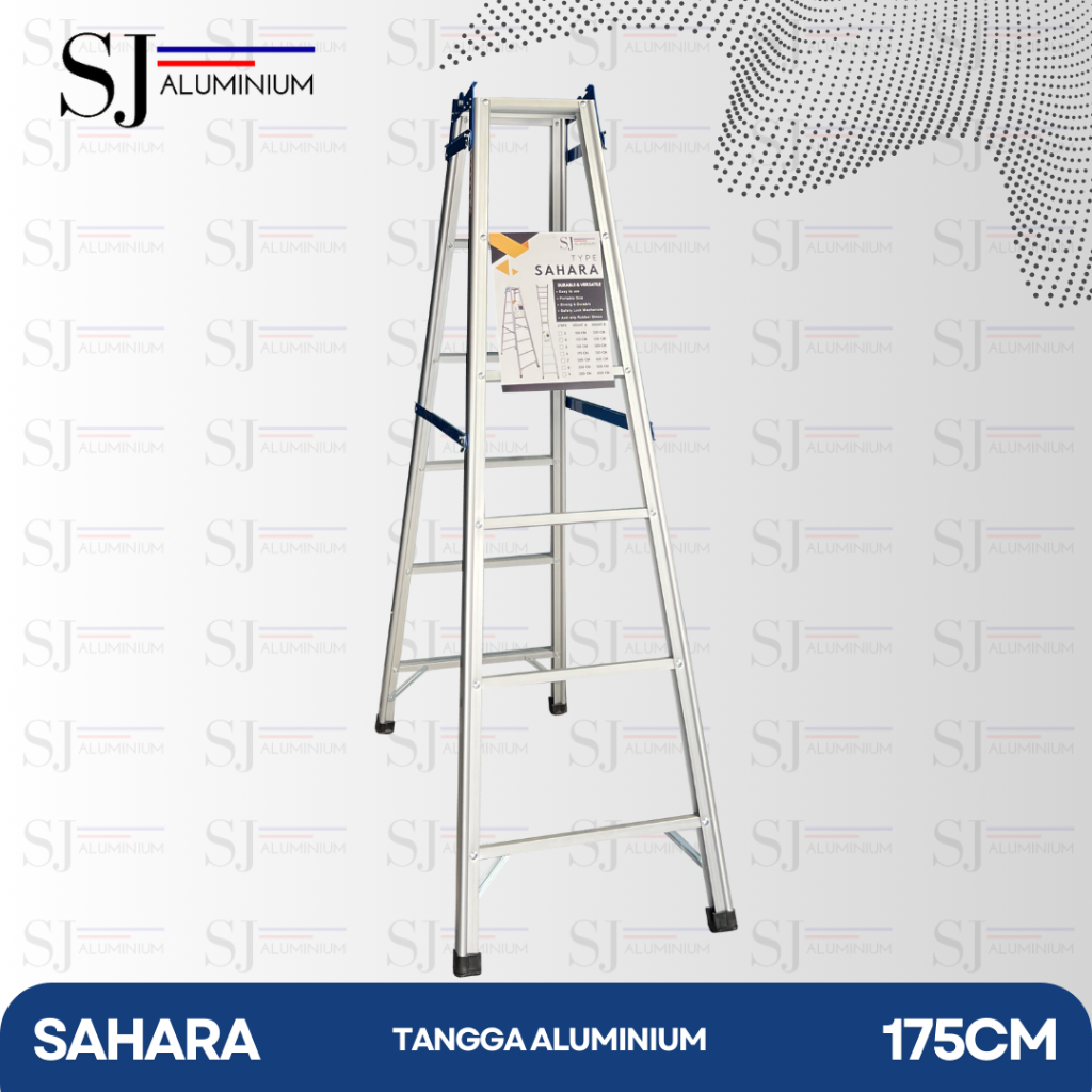 Tangga Aluminium SAHARA - Tangga Lipat Aluminium / Tangga Multifungsi JUMBO - 175 CM / 1,75 M / Biru