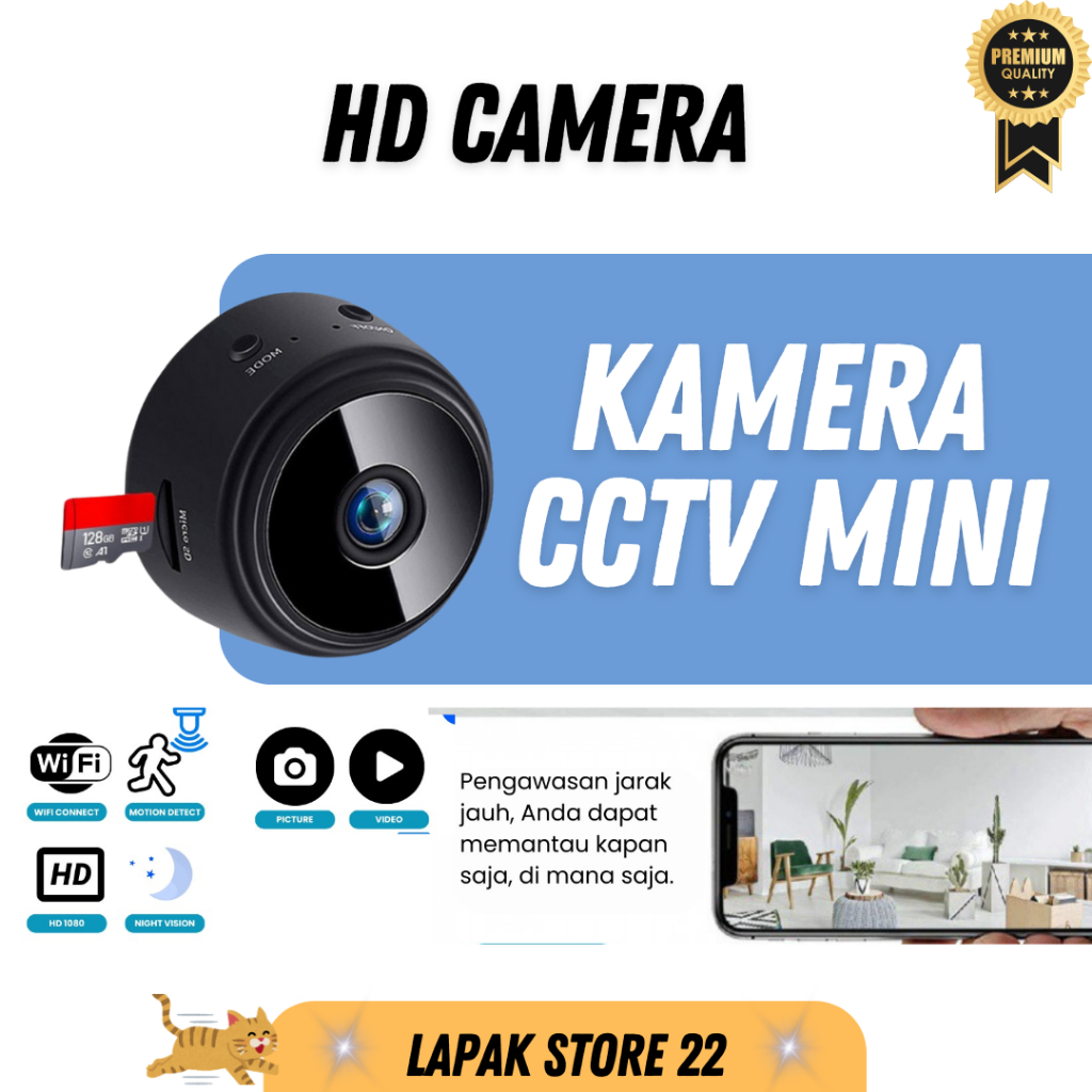 Cctv Wifi Jarak Jauh Lewat HP Outdoor Kamera Mini Tersembunyi Tanpa Kabel Indoor Kecil Waterproof Ca