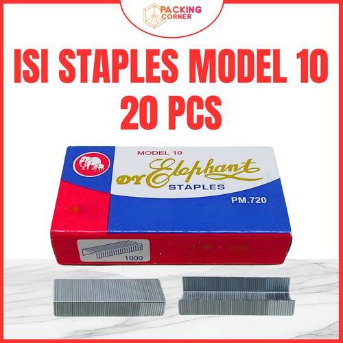 

1 BOX ISI 20 PCS Isi Staples Model 10 Refill Hekter Stapler Steples Guntaker Bukan Joyko