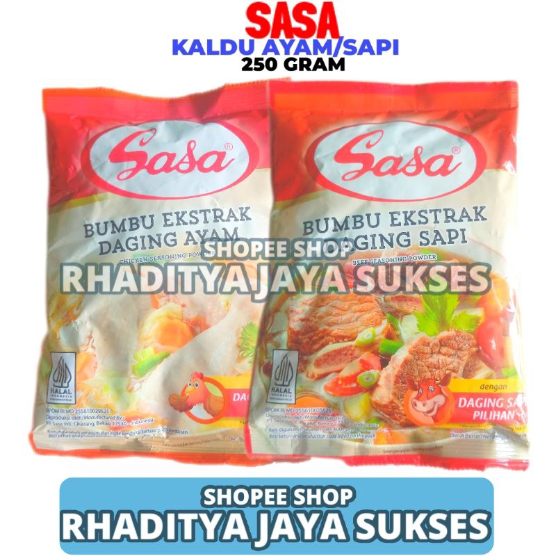 

Bumbu Kaldu Ayam Dan Sapi Sasa 250g