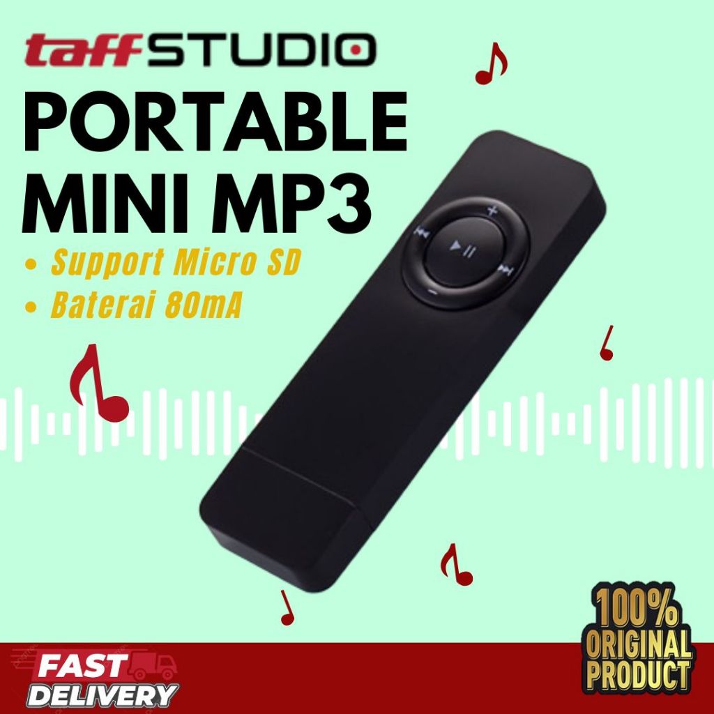 Portable Mini MP3 Player Support Micro SD TF Card - IRS9 - Black MP3 Player SD Card MP3 Player USB M