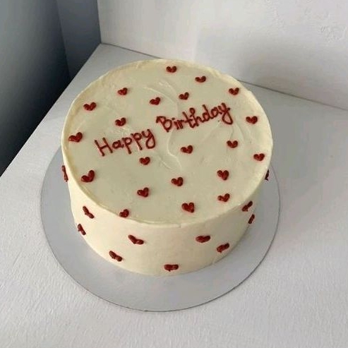 Custom Birthday Cake Simple / Korean Birthday Cake / Aesthetic Birthday Cake (Custom/Request Design)