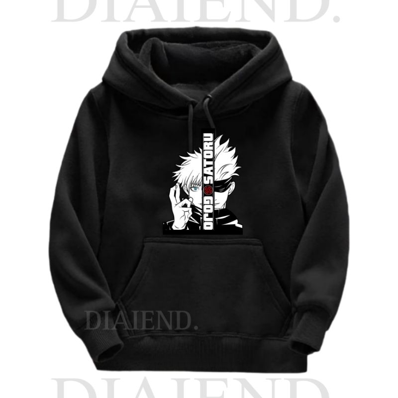SWEATER HOODIE ANAK LAKI LAKI/PEREMPUAN MOTIF KARAKTER ANIME GOJO SATORU UNTUK UMUR 2-12 TAHUN