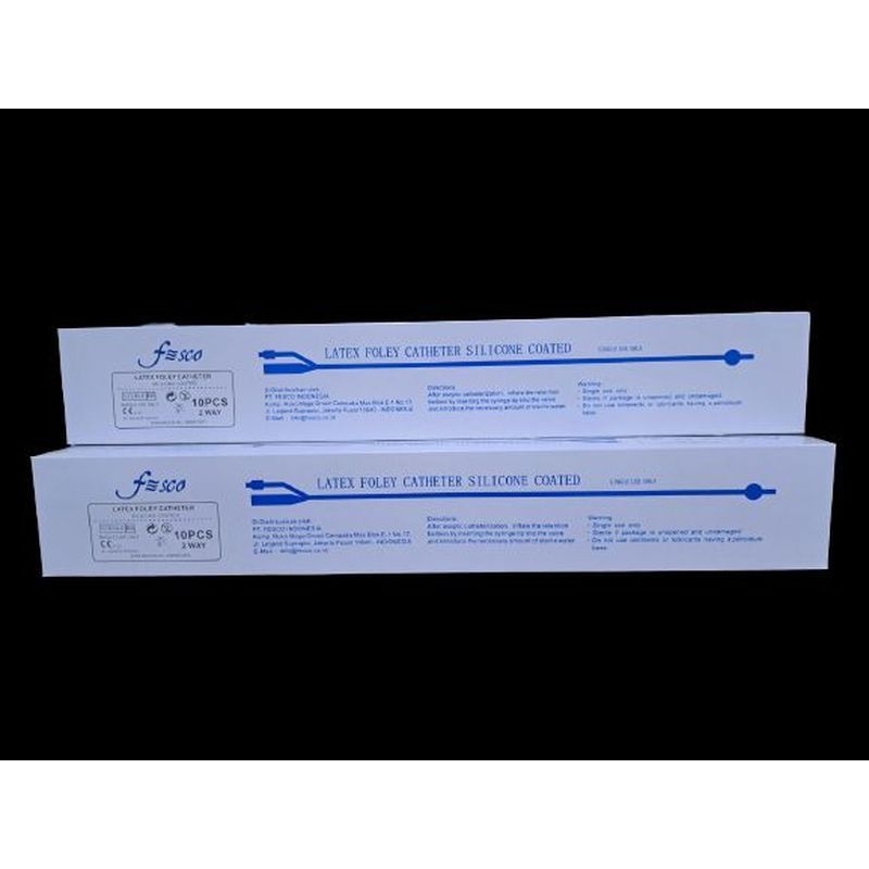 Foley Catheter Silicone Fesco no.6,8,10,12,14,16,18,20,22,24