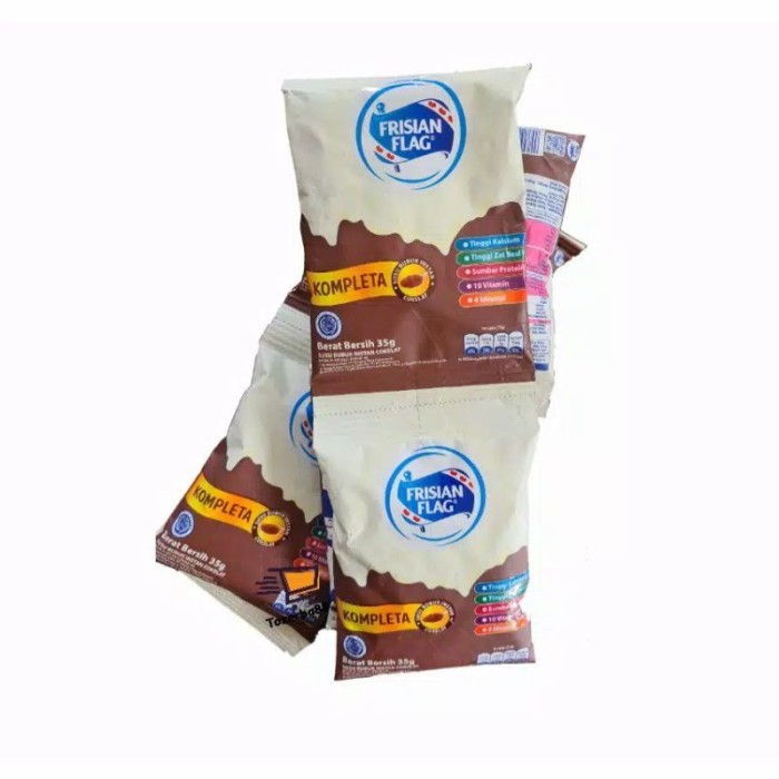 

Bendera kompleta coklat 35 gram 1 renteng isi 10 pcs