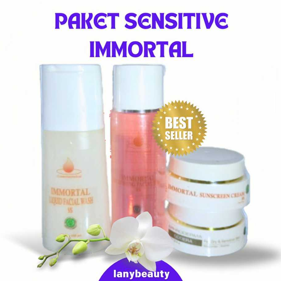 IMMORTAL Paket Whitening Series Ss paket pemutih wajah  untuk kulit sensitif