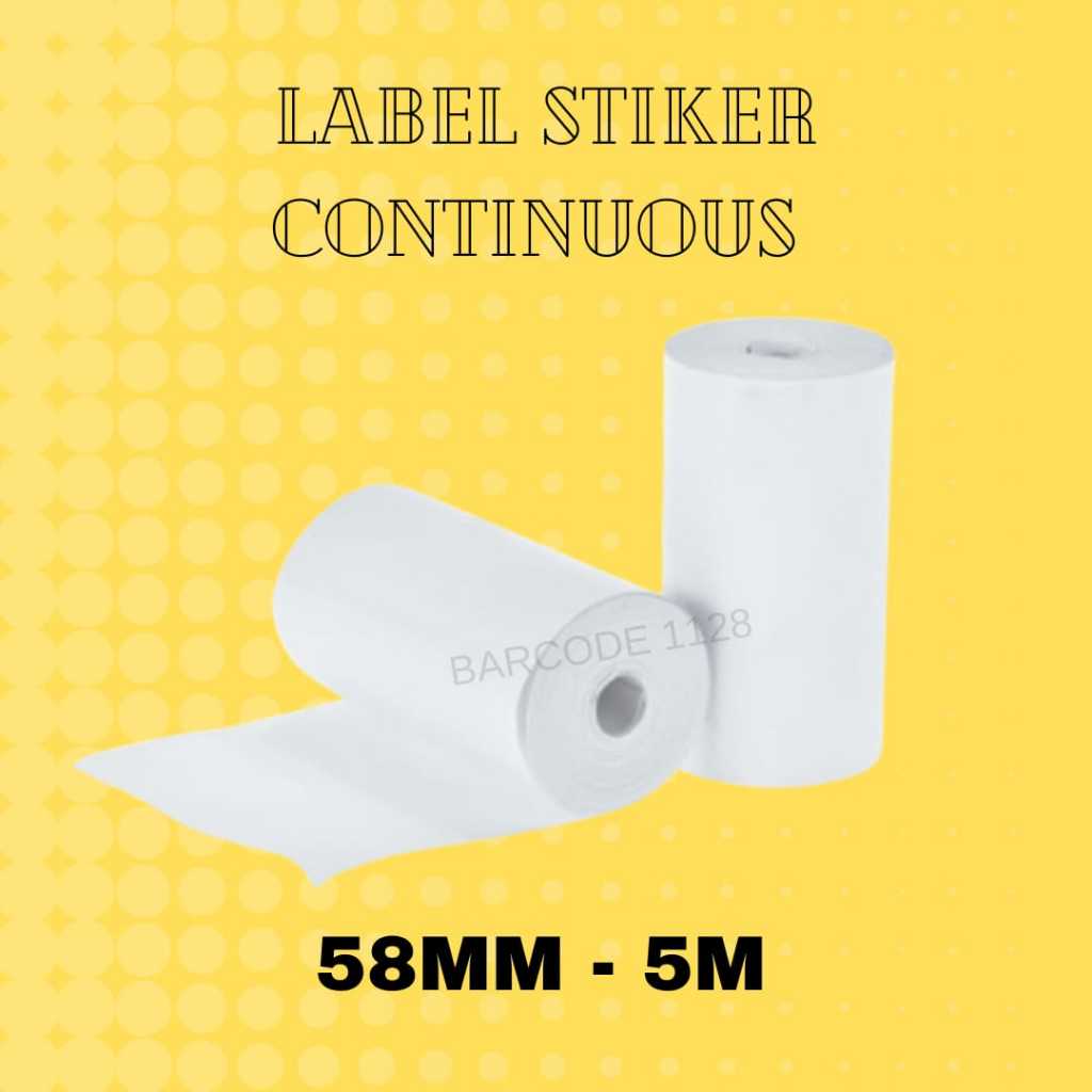 

LABEL STIKER DIRECT THERMAL 57X30 KERTAS ROLL PRINTER RESI THERMAL STICKER 57MM X 30MMROLL