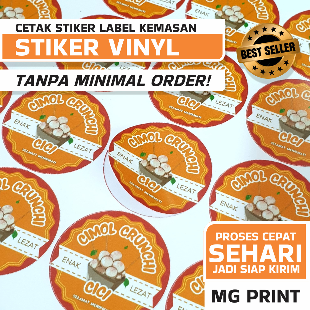 

STIKER LABEL KEMASAN A3+ VINYL FREE CUTTING | STIKER ANTI AIR | STIKER PRODUK