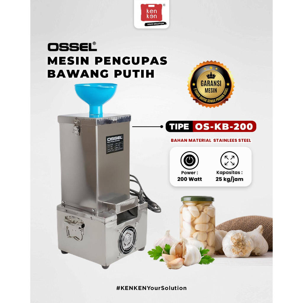 OSSEL Mesin Kupas Bawang Putih Listrik Electric Garlic Peeler KB2000 pengupas bawang