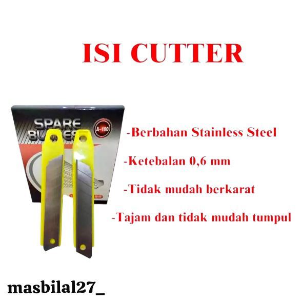 

ISI CUTTER KETEBALAN 0.6MM | ISI CUTTER UKURAN BESAR