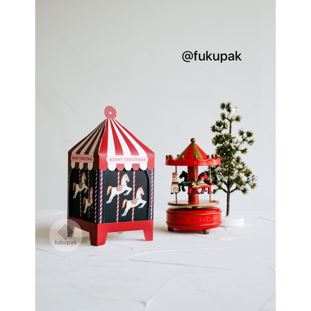 

Box Natal Circus (10pcs) kotak hamper kue kering snack roti christmas goodie bag