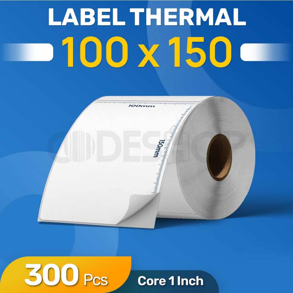 

Codeshop Label Thermal 100 x 150 mm isi 300 Stiker Barcode Core 1 Inch