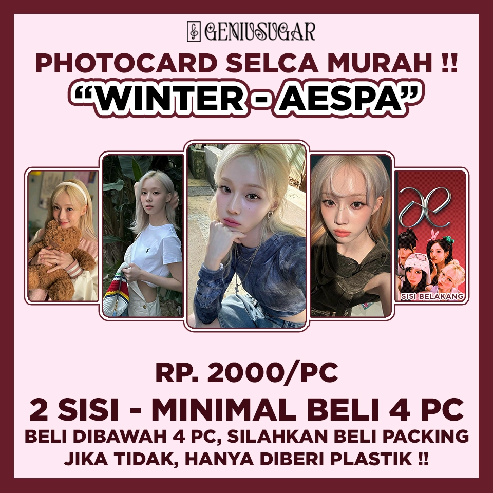 [MIN. BELI 4 PC] AESPA WINTER SELCA UNOFFICIAL PHOTOCARD